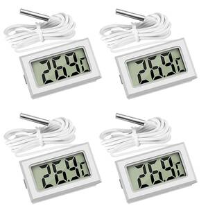 [ attention commodity ]4 piece set easy convenience small size thermometer ( white ) cultivation for aquarium reptiles fish tanker refrigerator waterproof temperature Probe temperature moni 