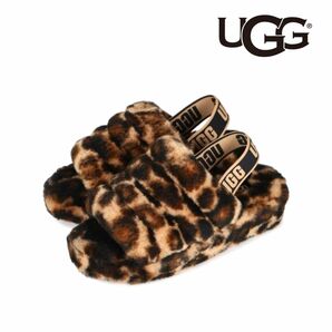 新品未使用 UGG FLUFF YEAH SLIDE PANTHER PRINT レオパード ヒョウ柄 23.5cm サンダル