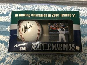 MLBシアトルマリナーズ イチロー 2001年 首位打者記念サインボールカードセット