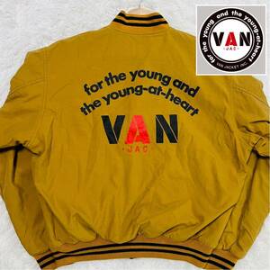 [ как новый ] маленький .. модный XL соответствует F размер! Van ja Kett VAN JACKET двусторонний жакет арка Logo блузон куртка от дождя MA-1 большой 