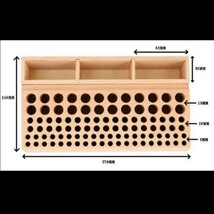 【新品未使用】レザークラフト 工具収納 ツールホルダー レザーパンチラック 木製ツール収納 送料無料！_画像3
