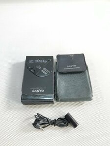 S5571◇SANYO サンヨー HEADPHONE STEREO RECORDER ステレオレコーダー JJ-R4 カセット カバー付 ステレオマイク？付【未確認】240530