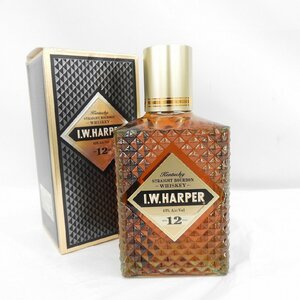 1 jpy ~[ not yet . plug ]I.W. HARPER IW is -pa-12 year whisky 750ml 43% box attaching 11571296 0509