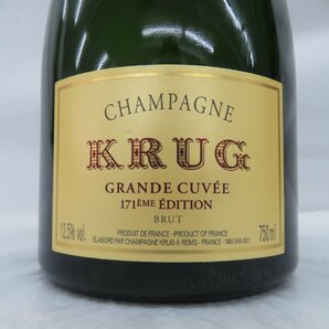 1円～【未開栓】KRUG GRANDE CUVEE クリュッグ グランキュヴェ 171EME エディション ブリュット シャンパン 750ml 12.5% 11570039 0511の画像2