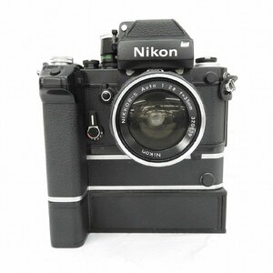 1円～【ジャンク品】Nikon フィルム一眼レフカメラ F2+35ｍｍ F2.8+MD-2/MB-1 F2用モータードライブセット ※動作未確認 11575279 0513