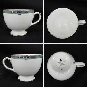 1円～【中古品】WEDGWOOD ウェッジウッド カップ＆ソーサー 2客セット ジェイド/ストロベリーブルー 719100871 0513の画像6