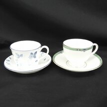 1円～【中古品】WEDGWOOD ウェッジウッド カップ＆ソーサー 2客セット ジェイド/ストロベリーブルー 719100871 0513_画像1