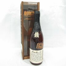 1円～ 【未開栓】BOOKER'S ブッカーズ 7年 2ヶ月 28日 2015 ウイスキー 750ml 63.6% 木箱付 11568048 0518_画像1