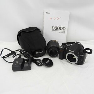 【中古品】Nikon ニコン デジタル一眼レフカメラ D3000 AF-S NIKKOR 18-55ｍｍ 1:3.5-5.6G VR レンズセット 11582315 0521