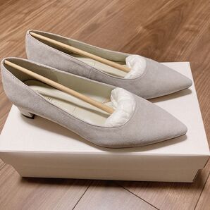 未使用 PICHE ABAHOUSE 最高 パンプス 3センチヒール グレー 35