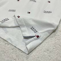 ★1円〜 美品 TOMMY HILFIGER トミーヒルフィガー 近年モデル ロゴ総柄 ストレッチ 半袖ポロシャツ Mサイズ★_画像7