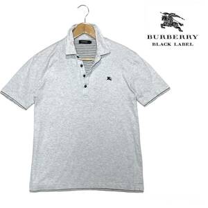*1 jpy ~ BURBERRY BLACK LABEL Burberry Black Label made in Japan Layered manner polo-shirt with short sleeves size 3*
