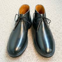 London Shoe Make CHUKKA BOOTS BLACK UK8 26.5㎝ ロンドンシューメイク チャッカブーツ / MICHELIN TRIUMPH 英国 ブーツ 革靴_画像1