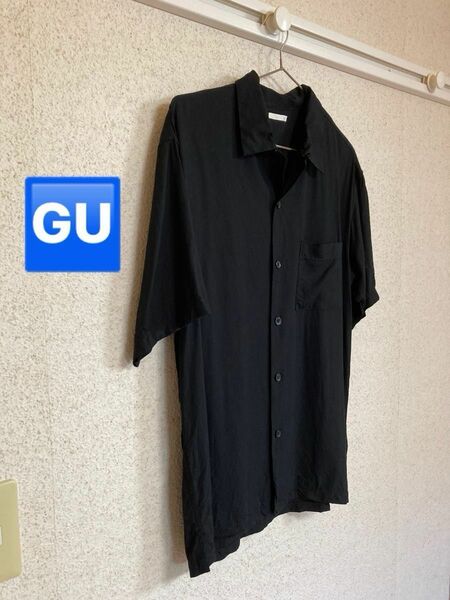 GU 半袖シャツ 開襟 ブラック　シャツ