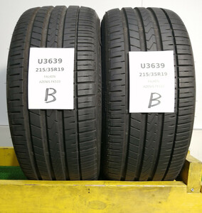 215/35R19 85Y Falken AZENIS KF510 中古 サマータイヤ 2本セット 2021年製 送料無料 215/35/19 ファルケン U3639.B