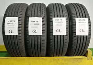 195/65R15 91H Bridgestone Ecopia NH100 中古 サマータイヤ 4本セット 2021年製 送料無料 195/65/15 ブリヂストン U3678.Q