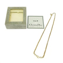【箱付き】 Christian Dior クリスチャンディオール GP ラインストーン CDロゴ ネックレス レディース 268780 ネックレス_画像1