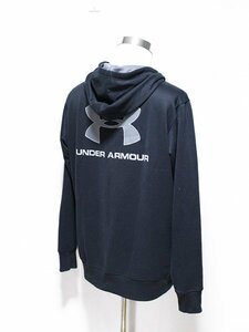 UNDER ARMOUR アンダーアーマー ロゴ刺繍 背面ビッグロゴ ジップ フーディパーカー ジャケット XL