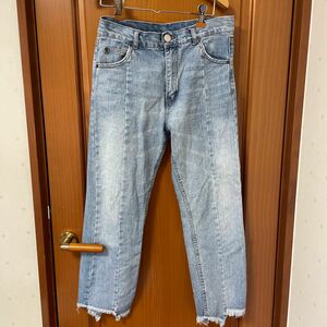 レトロガール　デニム　ズボン　洋服　レディース　古着　ヴィンテージ