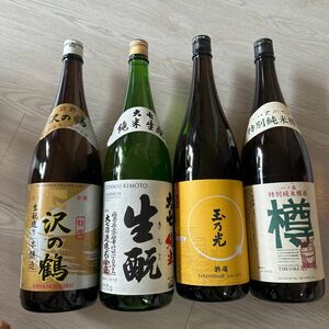 沢の鶴宮水生造り本醸造1800ml、大七生純米生1800ml、玉乃光酒魂京都伏見1800ml、一ノ蔵特別純米樽酒樽1800ml