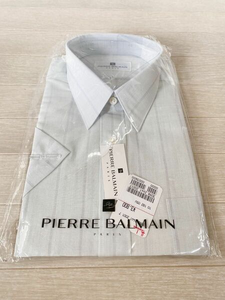 未使用 PIERRE BALMAIN ビジネスシャツ ワイシャツ 半袖ドレスシャツ