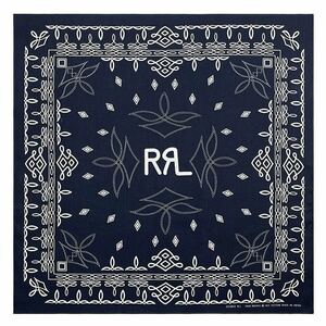  bandana handkerchie scarf Vintage 90s RRL LOGO [ new goods * unused ] LL35