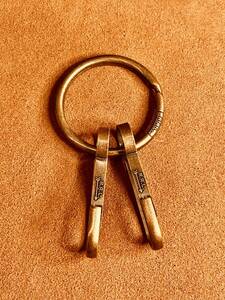 RRL link key holder brass brass America key ring 