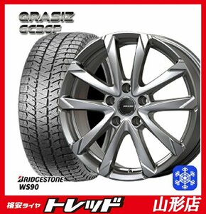 山形店 アウトレット品 新品タイヤホイールセット クレイシズ GC36F 1560 114 5H +53 BSI + BRIDGESTONE WS90 195/65R15 2022年製 ノア