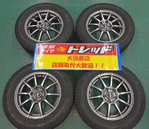 【大田原店】★中古ホイールタイヤセット★シュナイダースタッグ16x6.5J+48 5H114★BRIDGSTONE☆ブリヂストン★VRX2★215/65R16★19年製★