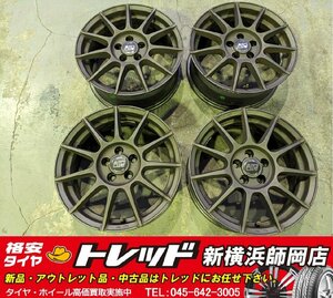 トレッド新横浜師岡店 中古アルミホイールのみ 4本SET MSW85 16インチ6.5J-5穴100+40マットチタニウム フォルクスワーゲン POLO等