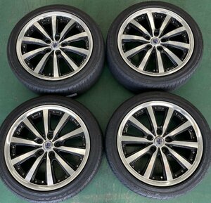 大田原店★現品限定★中古ホイールタイヤ 4本set★シュタイナーVS5 17インチ7.0J 5穴114.3 +55BP★GOODYEAR LS2000Hybrid２215/45R17★エス