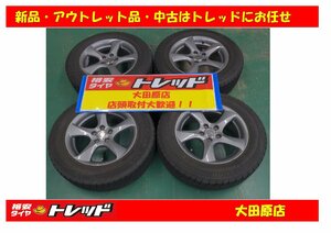 大田原店★中古ホイールタイヤSET4本★TOP RUN 15インチ6.5Ｊ★ブリヂストン VRX 195/65R15★プリウス/カローラなど