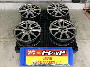 ★山形店 中古アルミホイール4本セット SR ストレンジャー 1770 100 5H +53 スバルXV プリウス インプレッサスポーツ/G4 レガシィ B4 等