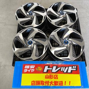 ★山形店 中古アルミホイール4本セット モデリスタ 1870 PCD100 5H +45の画像1