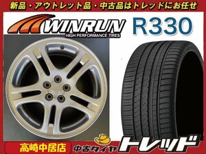 高崎中居店 中古ホイール/新品サマータイヤ 4本セット スバル純正 17インチ 7.0J+55 5穴 PCD100 × WINRUN R330 215/45R17 91W XL