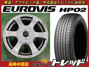 高崎中居店 中古ホイール/新品サマータイヤセット GIRO 15インチ 6.0J +45 10穴マルチ × ロードストーン ユーロビズ HP02 195/65R15