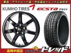 高崎中居店 新品サマータイヤ/ホイール 4本セット クリフクライム TC-07 17インチ × クムホ エクスタ PS31 215/45R17 アコード他