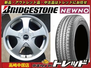 高崎中居店 中古ホイール/新品サマータイヤ 4本セット GIRO 16インチ 6.5J +35 10穴マルチ × ブリヂストン NEWNO 205/60R16