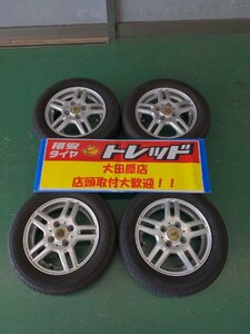 大田原店★中古ホイールタイヤSET 4本★AZスポーツ13インチ4.0Ｊ★ダンロップ エナセーブEC203 155/65R13★アルト/ワゴンR/ミラ/ムーヴなど