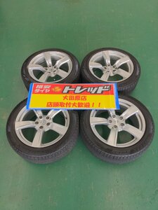 大田原店★中古ホイールタイヤSET4本★Z34純正 18インチ8Ｊ9Ｊ★ブリヂストン VRX3 225/50R18 245/45R18★フェアレディZなど