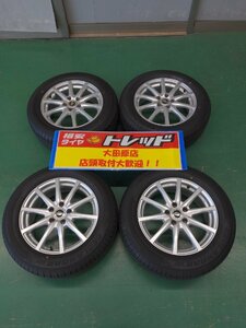 大田原店★中古ホイールタイヤSET 4本★ストレンジャー 17インチ7.0Ｊ★ヨコハマ ブルーアースRV03 205/55R17★ステップワゴンなど