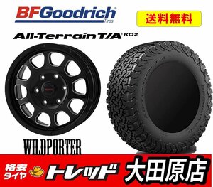 大田原店★送料無料★新品タイヤホイールセット 4本★CROSS TEN 15インチ 6.0J 6穴 +38 BK/SM★BF Goodrich All-Terrain T/A KO2 215/75R15