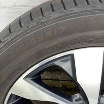 スズキ　純正　１７インチ　６．５Ｊ　＋５０　PCD114.3 ダンロップ　215/55R17 20年　溝あり　４本セット_画像6