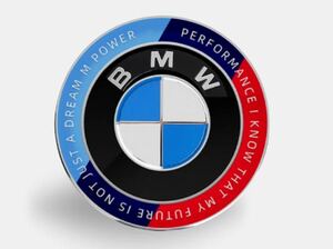 英文字入り BMW 50th エンブレム ボンネット 82mm 新型 50周年 M クラシック E36E64E60E61E65E66E70E71E81E83E85E87E89E90E91E92
