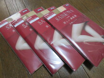 グンゼサブリナ美しい素肌感L-LLサイズ新品ヌードベージュ4足日本製 定価合計2200円。_画像1