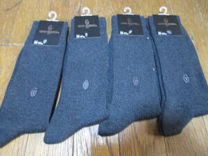  Gunze manufacture Gianni * Valentino 25-27 size charcoal gray 4 pair new goods.