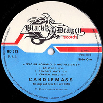 ◆ヘビメタ/ワンオーナー美品/LP◆Candlemass「Epicus Doomicus Metallicus」Black Dragon BD 013、フランス盤、開始掲載内袋、Doom Metal_画像3