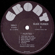 ◆ヘビメタ/ワンオーナー美品/LP◆Blade Runner「Hunted」Ebony EBON 21、英国盤、Heavy Metal_画像3