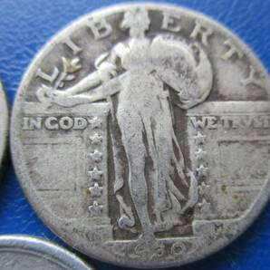 USA★25￠銀貨★２枚★1930年pS★立っている自由の女神★.900銀★ASW= 10.8gの画像4