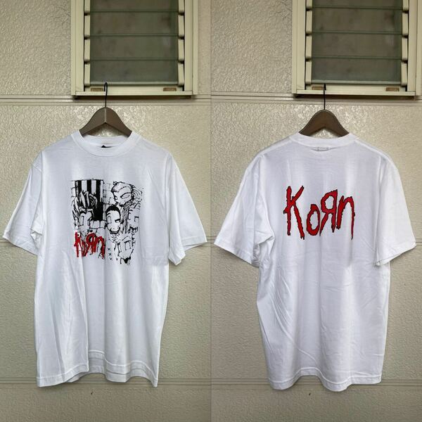 美品 THE GTS KORN ロゴ バンド Tシャツ ホワイト 白 white バンT 00s Y2K コーン